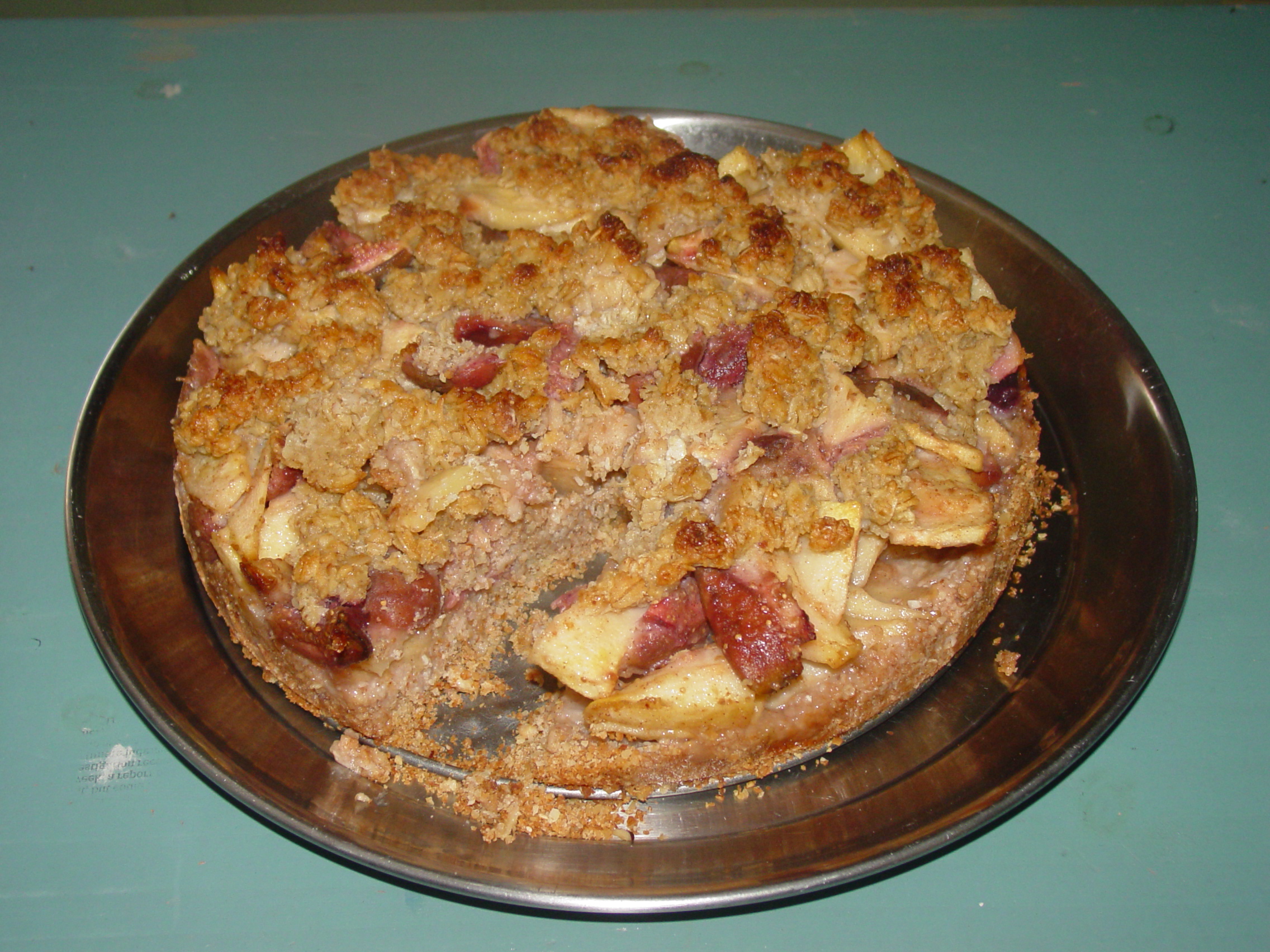 Pear and Fig Pie with an Oatmeal and Almond Crust