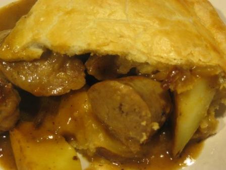 Savory sausage and potato pie