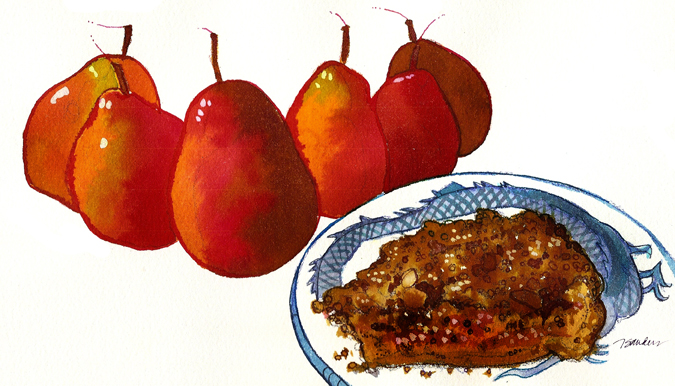 Caramelized Pear Pie with Streusel Topping by NTR