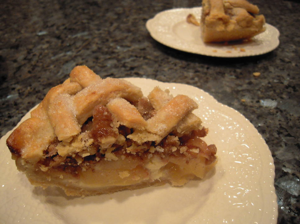 Apple Walnut Custard Pie