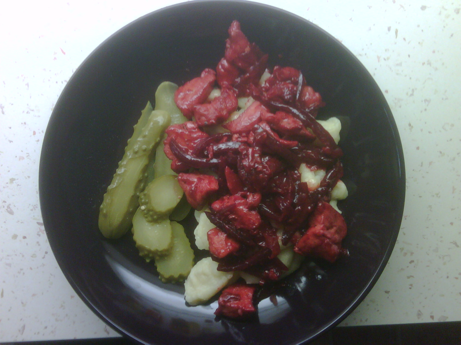 Red gnocchi