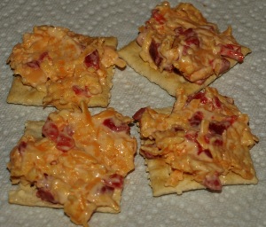 Pimiento cheese and an apple