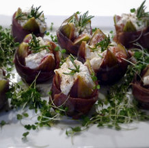 Stuffed Figs with Goat Cheese and Prosciutto
