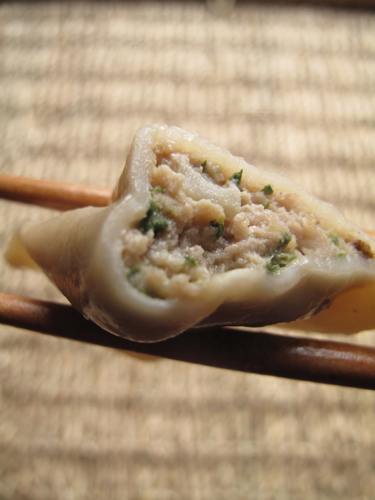 Pork and cilantro dumplings