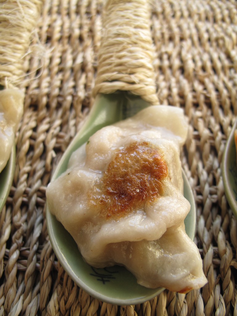 Pork and cilantro dumplings