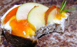 Pumpkin cream with seckel pear