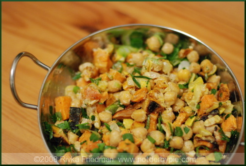 Yam, Zucchini, and Chickpea Salad