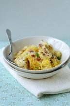 Roasted Cauliflower with Spaghetti Squash and Crisp Prosciutto