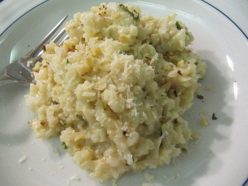  Roasted Cauliflower Short Grain Brown Rice Risotto with Lemon, Walnut and Mascarpone 