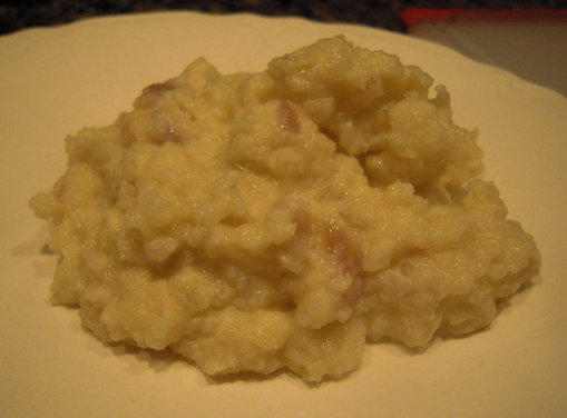 Cauliflower and Parsnip Puree with Calvados Shallots