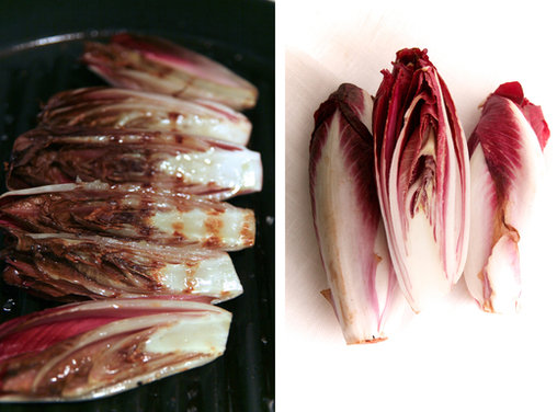 Grilled Endive & Watercress Salad with a Blue Cheese Vinagrette 