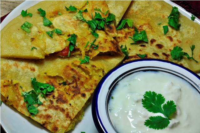 Spicy Cauliflower stuffed Paratha