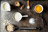 Oatmeal Ice Cream with Toasted Walnuts