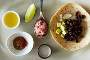 Coconut-Lime Pork Tacos with Black Beans and Avocado