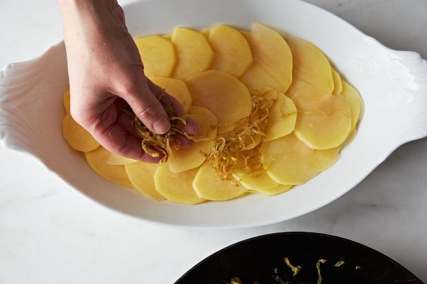 Scalloped Potatoes with Caramelized Onions