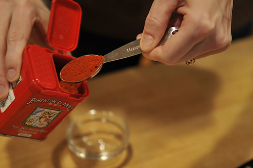Roasted Broccoli with Smoked Paprika Vinaigrette and Marcona Almonds