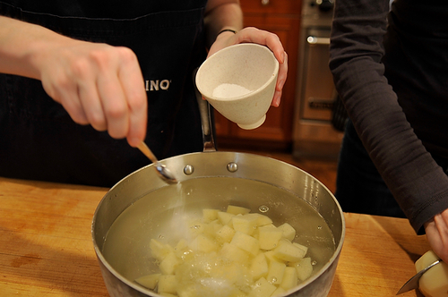 Mashed Potatoes with Caramelized Onions and Goat Cheese