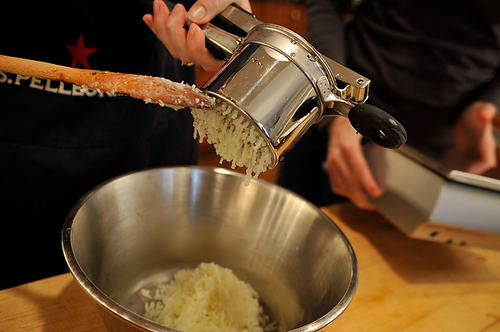 Mashed Potatoes with Caramelized Onions and Goat Cheese