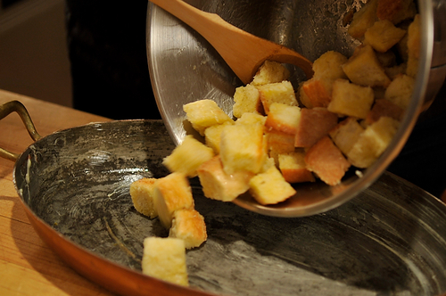 Airy Rosemary Citrus Pignole Bread Pudding