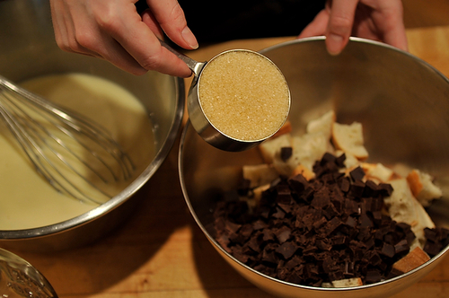 Bourbon Chocolate Bread Pudding