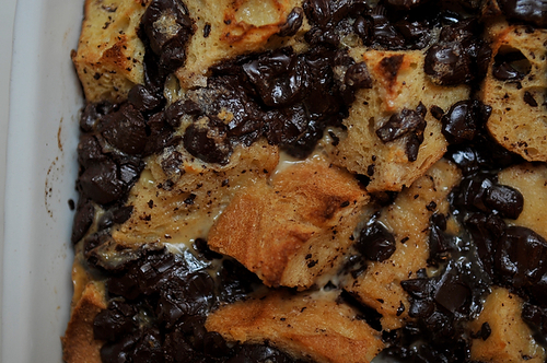 Bourbon Chocolate Bread Pudding