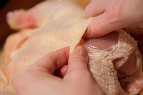 Wishbone Roast Chicken with Herb Butter