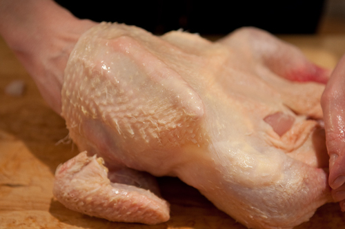 Wishbone Roast Chicken with Herb Butter