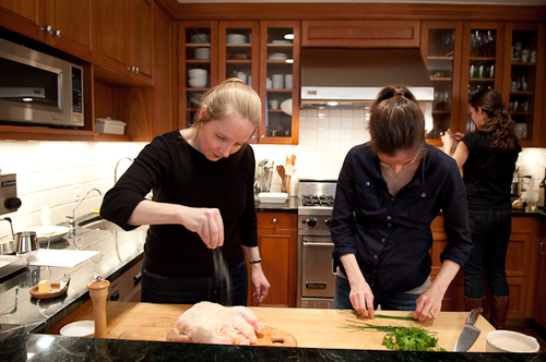 Wishbone Roast Chicken with Herb Butter