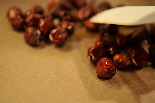 Saffron Semifreddo with Cherry-Cardamom Syrup and Salted Honey-Hazelnuts