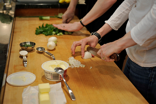 Seared Scallops with Spring Onion and Tarragon Cream