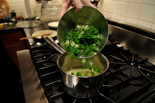Seared Scallops with Spring Onion and Tarragon Cream