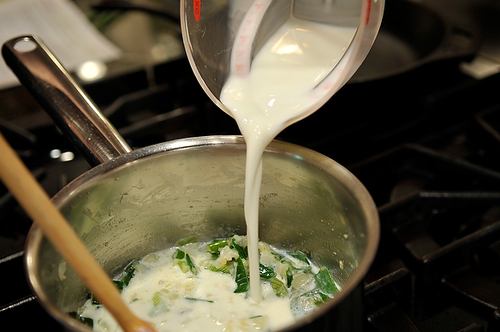 Seared Scallops with Spring Onion and Tarragon Cream