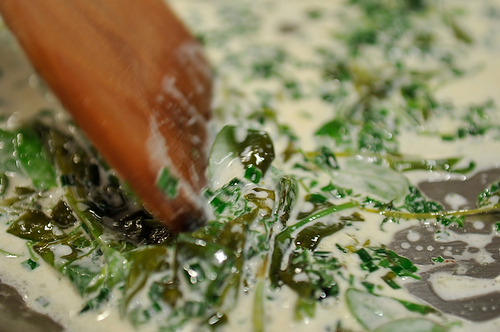 Salmon in Sorrel Sauce