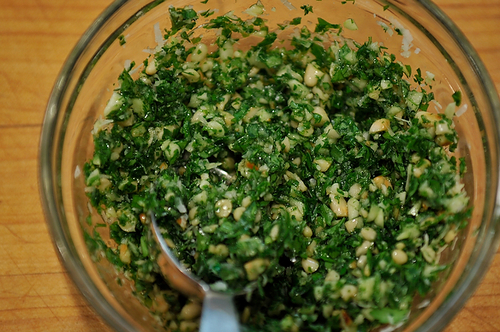 Smoky Minestrone with Tortellini and Parsley or Basil Pesto
