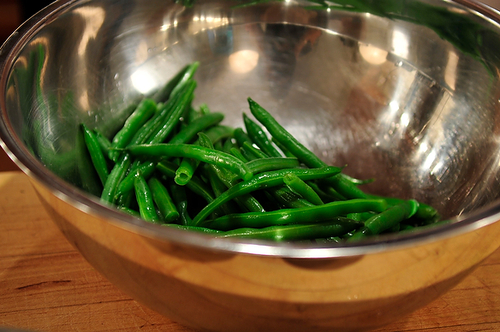 Lemony Green Bean Salad with Feta, Red Onion, and Marjoram