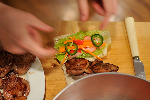 Caramelized Pork Bánh Mì