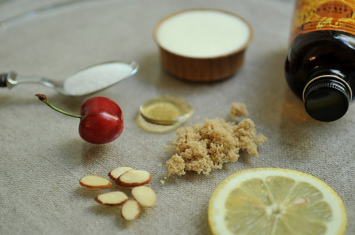 Cherry Brown Sugar Fool with Honey Almonds