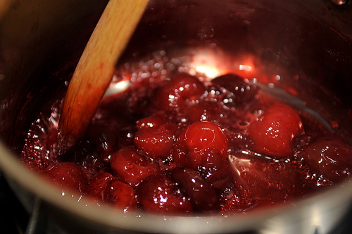 Cherry Brown Sugar Fool with Honey Almonds