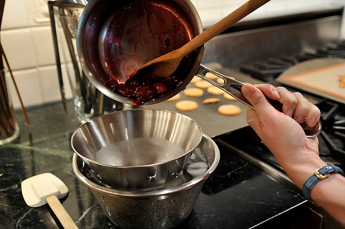 Cherry Brown Sugar Fool with Honey Almonds