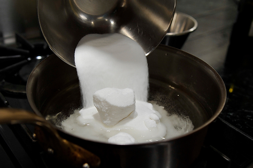 Peaches Poached with Basil