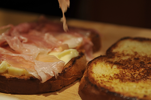 Brie and Prosciutto Melt