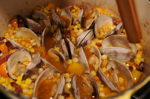 Corn, Bacon, and Clam Stew