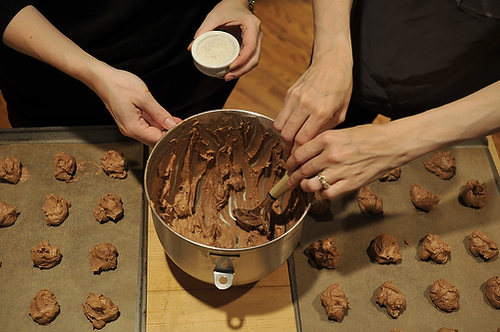 Salted Double Chocolate Peanut Butter Cookies