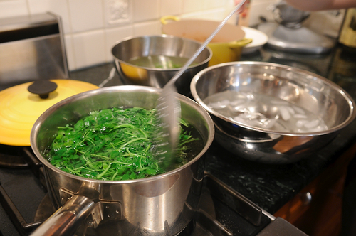 Roasted Red Pepper Soup with Corn and Cilantro