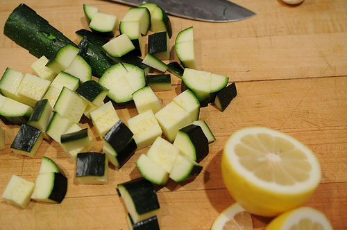 Yam, Zucchini, and Chickpea Salad