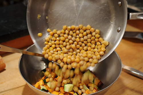 Yam, Zucchini, and Chickpea Salad