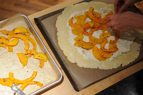 Butternut Squash and Roasted Garlic Galette
