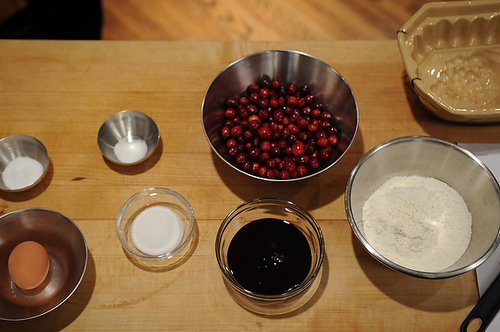 Cranberry-Molasses Pudding with Vanilla Hard Sauce