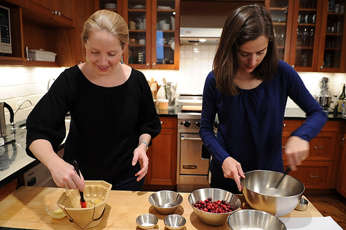Cranberry-Molasses Pudding with Vanilla Hard Sauce