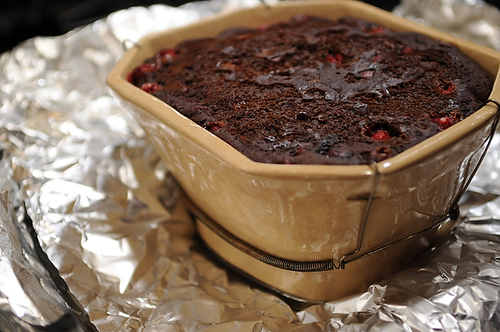 Cranberry-Molasses Pudding with Vanilla Hard Sauce